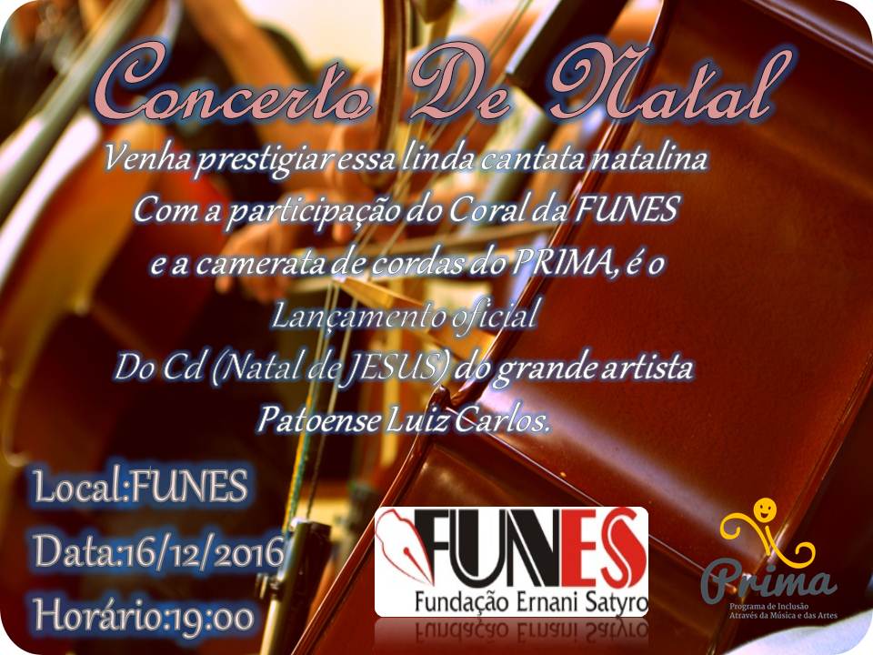 Funes Promove Concerto de Natal. Funes Promove Concerto de Natal.